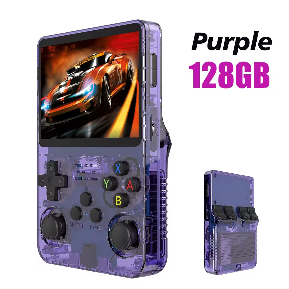 128G R36S Retro Handheld Gameboy Console Linux System 3.5 Inch IPS Screen R35S Pro Portable Pocket Video Player 64GB Games