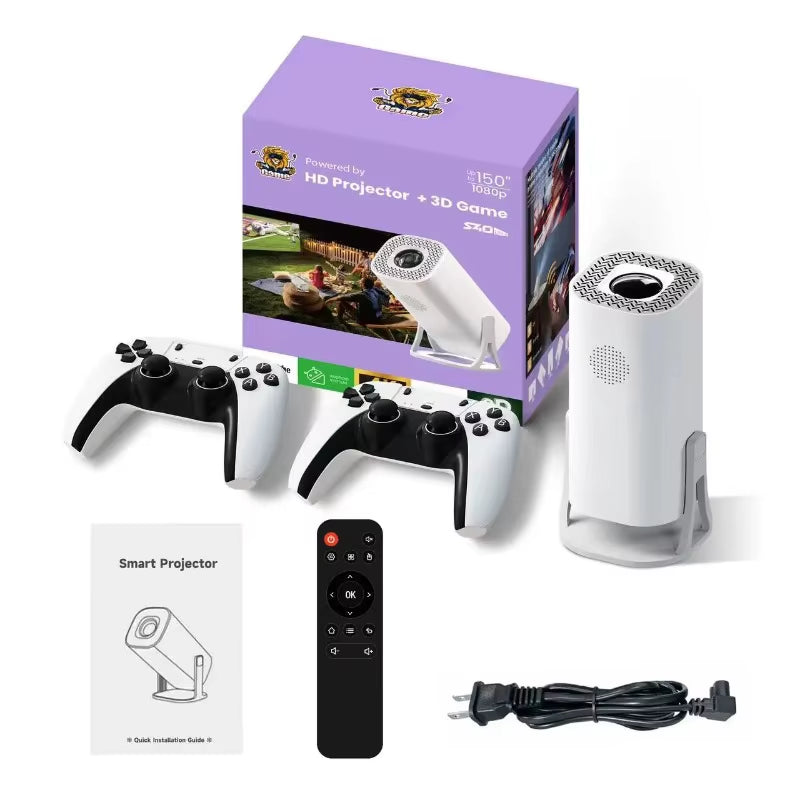 New S40 Ultra Mini Intelligent Projector: 720P Gaming Projector, Android 11, Wifi, 8GB and Classic Ps1 Console Support