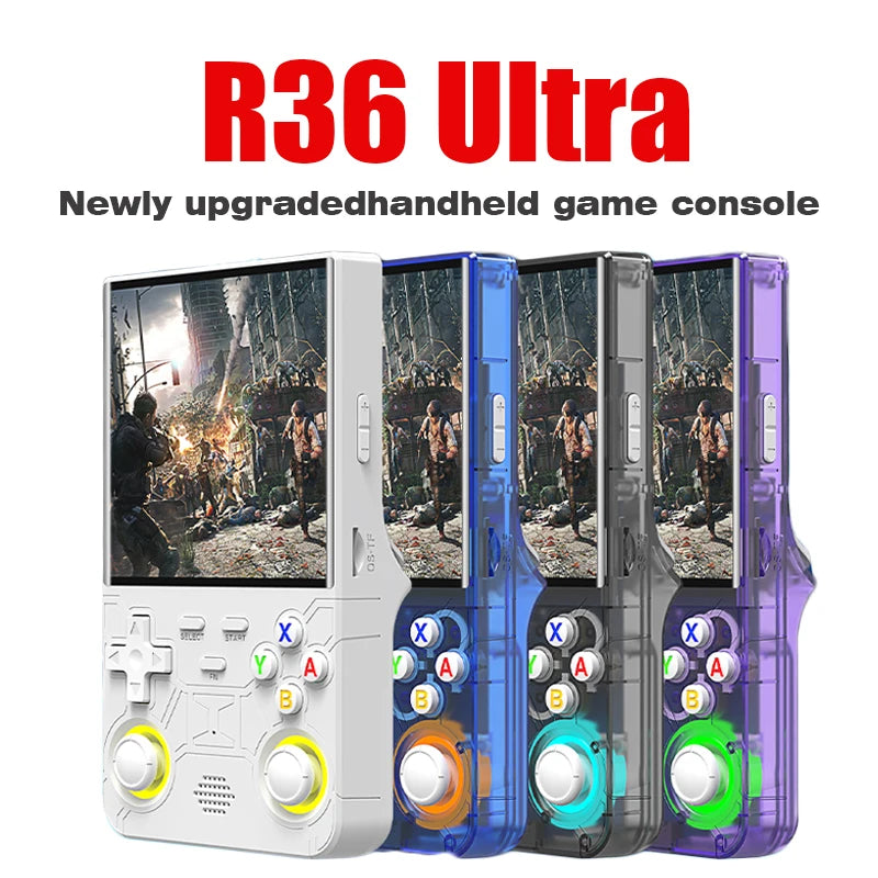 New R36 Ultra Retro Handheld Game Console 4.0-Inch Open-Source Linux System 128GB Portable Video Player Handheld Game Console