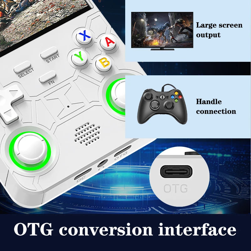 New R36 Ultra Retro Handheld Game Console 4.0-Inch Open-Source Linux System 128GB Portable Video Player Handheld Game Console