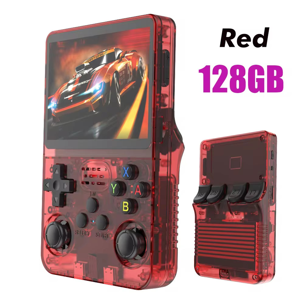 128G R36S Retro Handheld Gameboy Console Linux System 3.5 Inch IPS Screen R35S Pro Portable Pocket Video Player 64GB Games